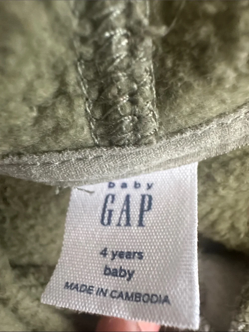 GAP Kids Colorblock Hoodie in Olive, Gray & Navy